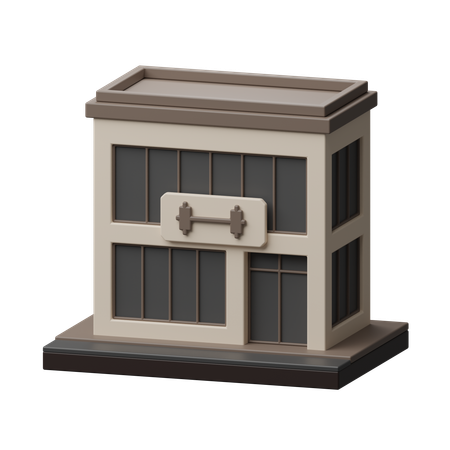 Gym building  3D Icon