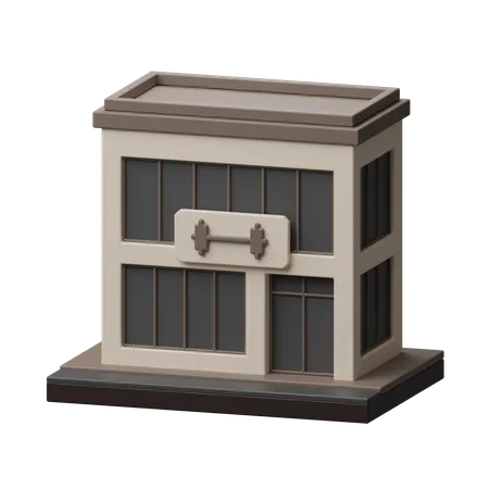 Gym building  3D Icon