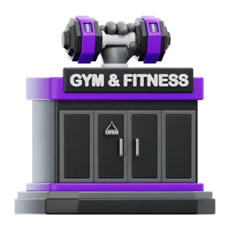 Gym Building  3D Icon