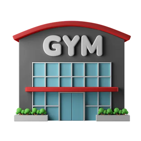 Gym Building Gymnasium 3 D Icon Illustration 3D Icon