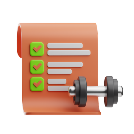 Gym Equipment Checklist  3D Icon