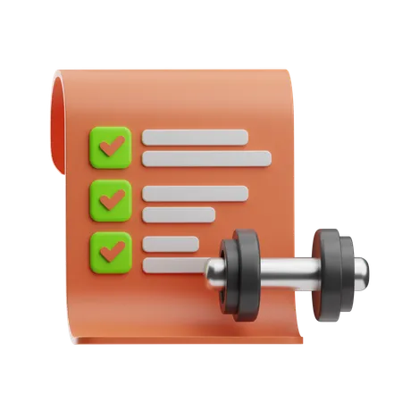 Gym Equipment Checklist  3D Icon