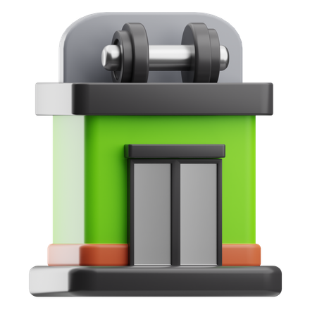 Gym Equipment Gym House  3D Icon