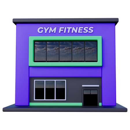GYM Fitness Building  3D Icon