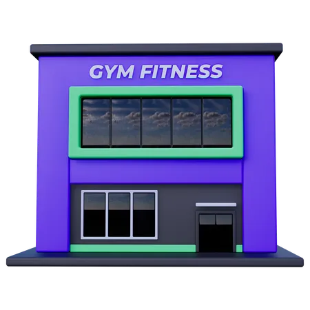 GYM Fitness Building  3D Icon