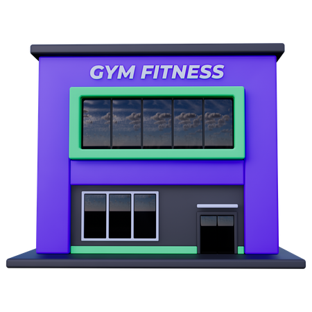 GYM Fitness Building  3D Icon