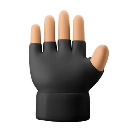 Fingerless Gym Sport Glove Editable 3 D Icon 3D Icon