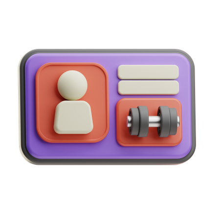 Gym Id  3D Icon