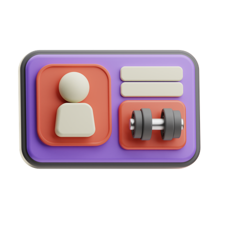 Gym Id  3D Icon