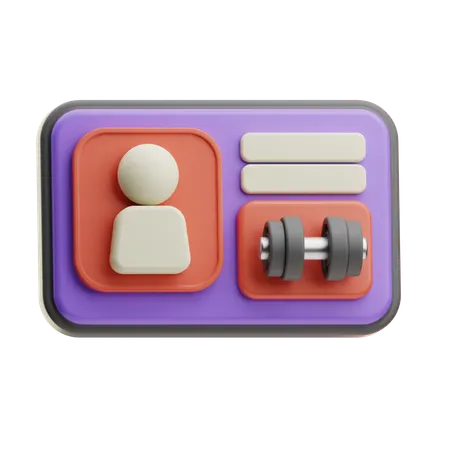 Gym Id  3D Icon