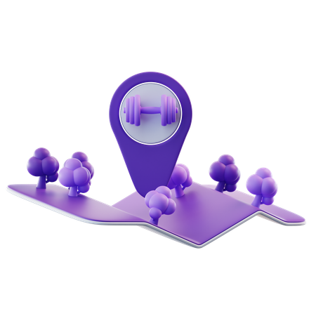 Gym Location  3D Icon