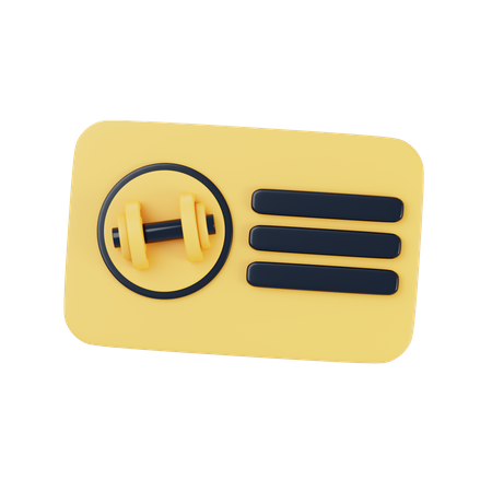 Gym Membership  3D Icon