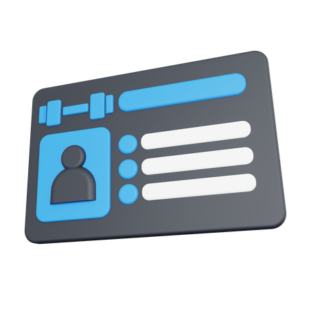 Gym Membership  3D Icon