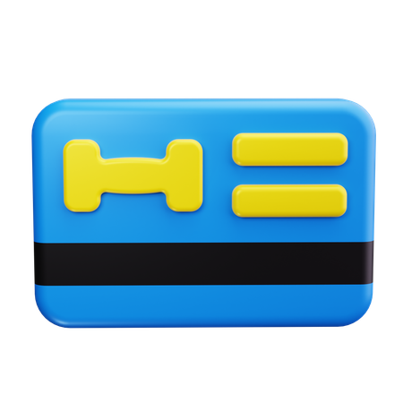 Gym Membership Card  3D Icon