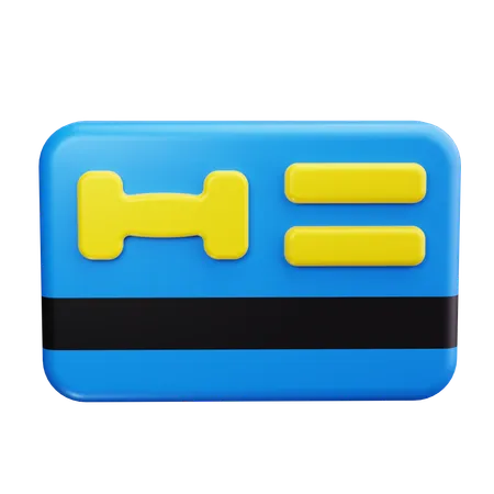 Gym Membership Card  3D Icon