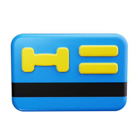 Gym Membership Card  3D Icon