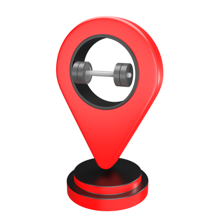 Gym Place Location  3D Icon