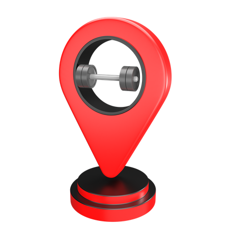 Gym Place Location  3D Icon