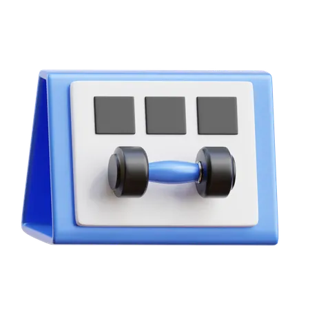 Gym plan  3D Icon