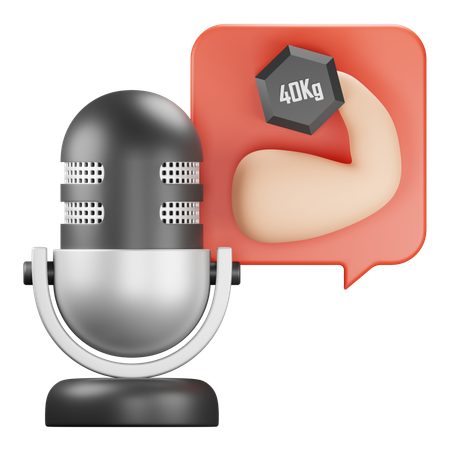 Gym Podcast  3D Icon