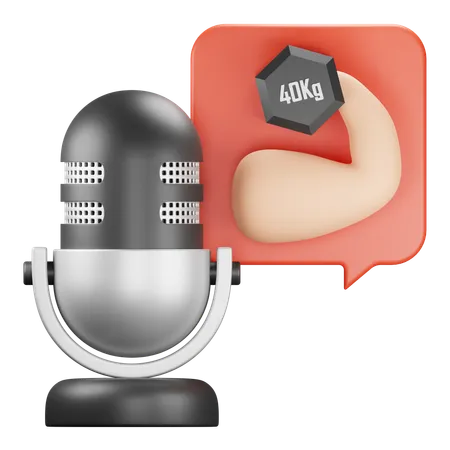Gym Podcast  3D Icon