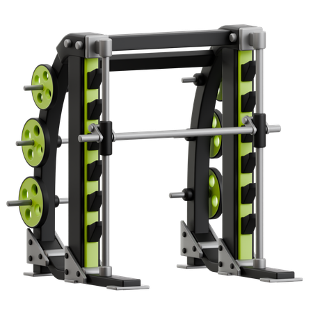 Rack de musculation avec poids  3D Icon