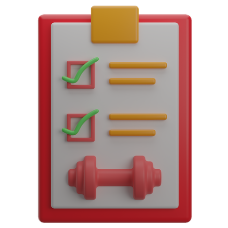 Gym Report  3D Illustration