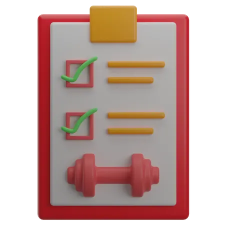 Gym Report  3D Illustration