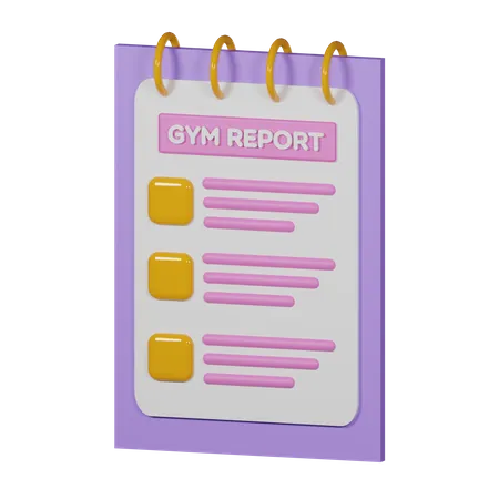 Gym Report  3D Icon