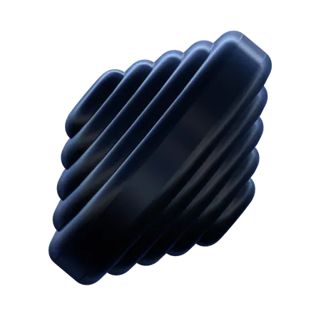 Gym Roller Shape  3D Icon