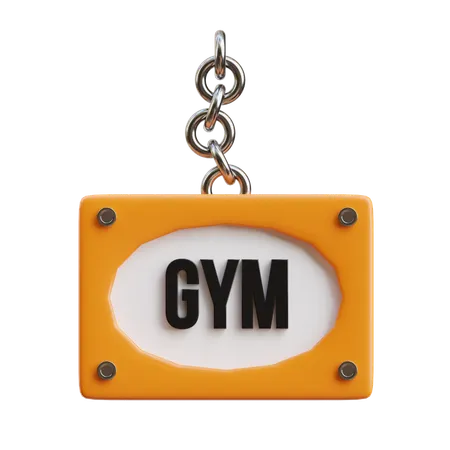 Gym sign  3D Icon