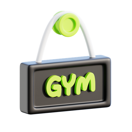 Gym sign  3D Icon