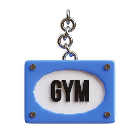 Gym sign  3D Icon