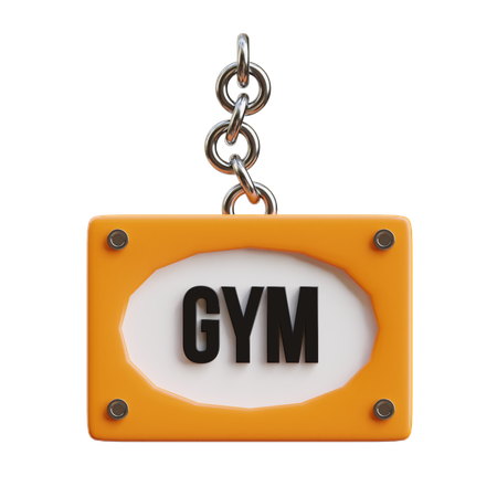 Gym sign  3D Icon