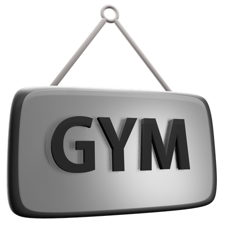 Gym Sign Board  3D Icon