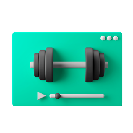 Gym Video 3D Icon