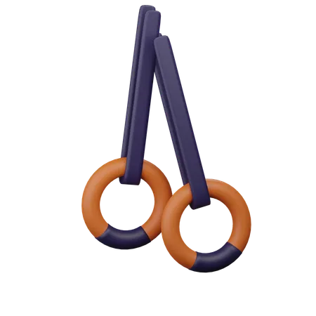 Gymnastic Ring  3D Icon