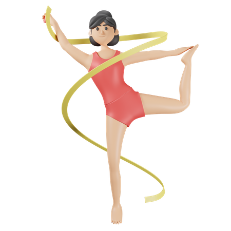 Gymnastics  3D Illustration