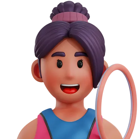 Gymnastics Player  3D Icon