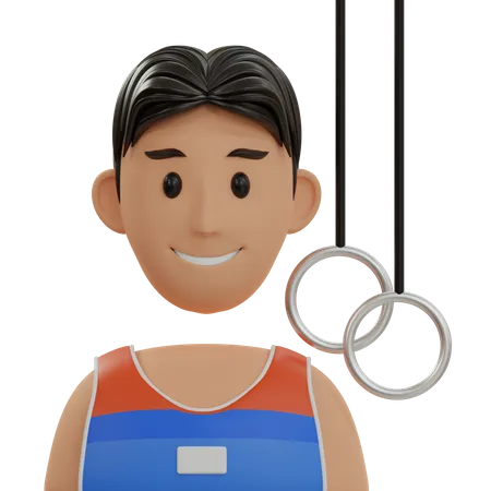 Gymnastikspieler  3D Icon