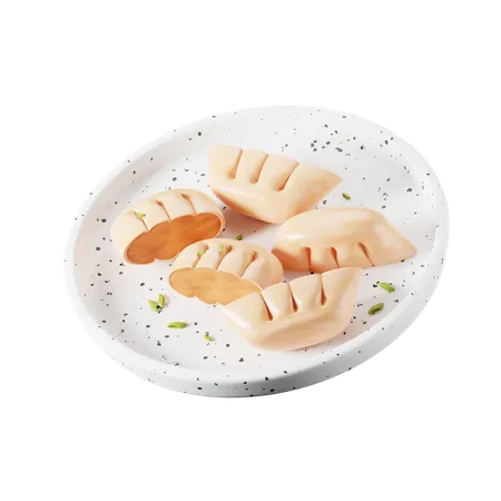 Gyoza Japanese Food  3D Icon