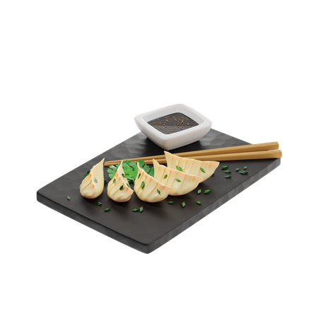 Gyoza or fried dumplings  3D Icon