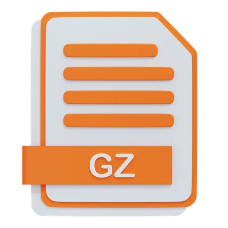 GZ File  3D Icon