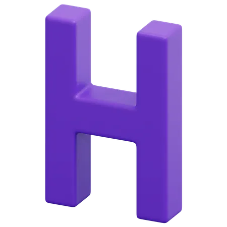 H  3D Icon