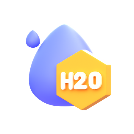 H 2 O  3D Icon