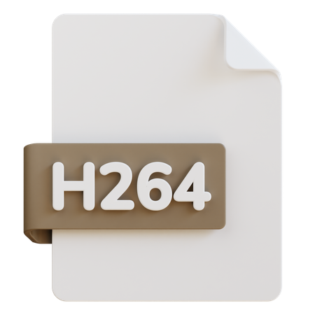 Archivo h 264  3D Icon