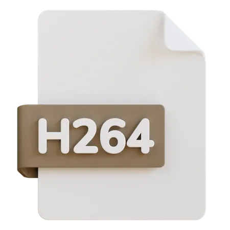 Archivo h 264  3D Icon