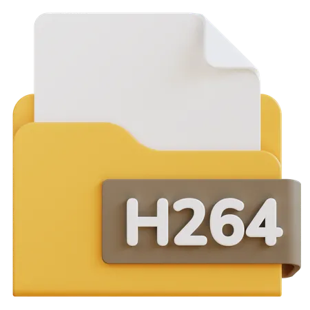 Archivo h 264  3D Icon