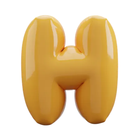 Alfabeto H  3D Icon