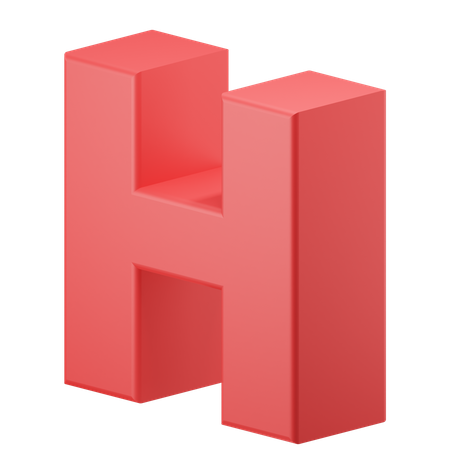 H alfabeto  3D Icon